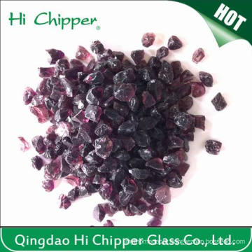 Lanscaping Glass Sand Crushed Dark Purple Glass Chips Decorative Glass
